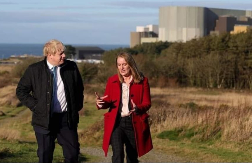 Virginia hosts ministers at the Wylfa site.