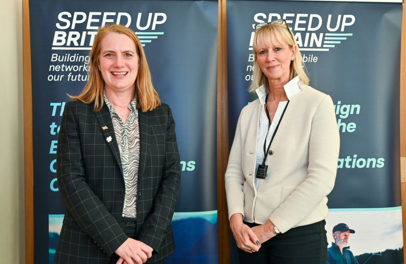 Virginia Crosbie at a Speed Up Britain Event