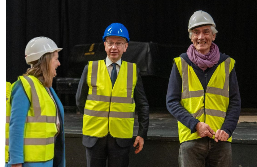 Michael Gove and I visit Holyhead’s Ucheldre Centre refurbishment