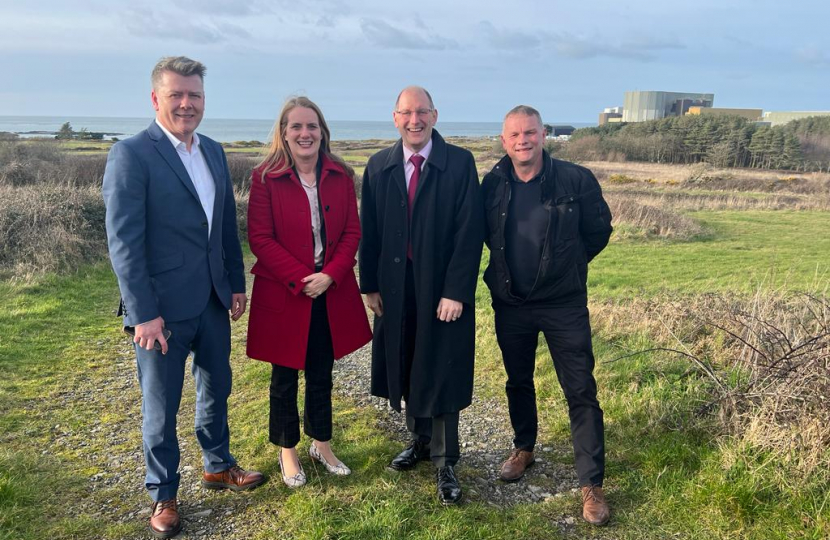 Virginia Crosbie at the Wylfa site