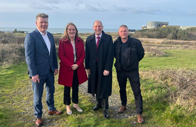 Virginia Crosbie at the Wylfa site