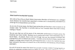 Letter to the Minister
