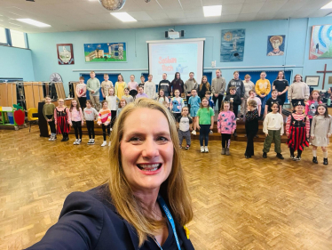 I sang with Ysgol Llanfawr's Makaton choir 