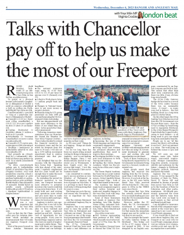 Holyhead and Anglesey Mail - Anglesey Day in Westminster