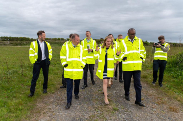 Virginia Crosbie at the Wylfa site